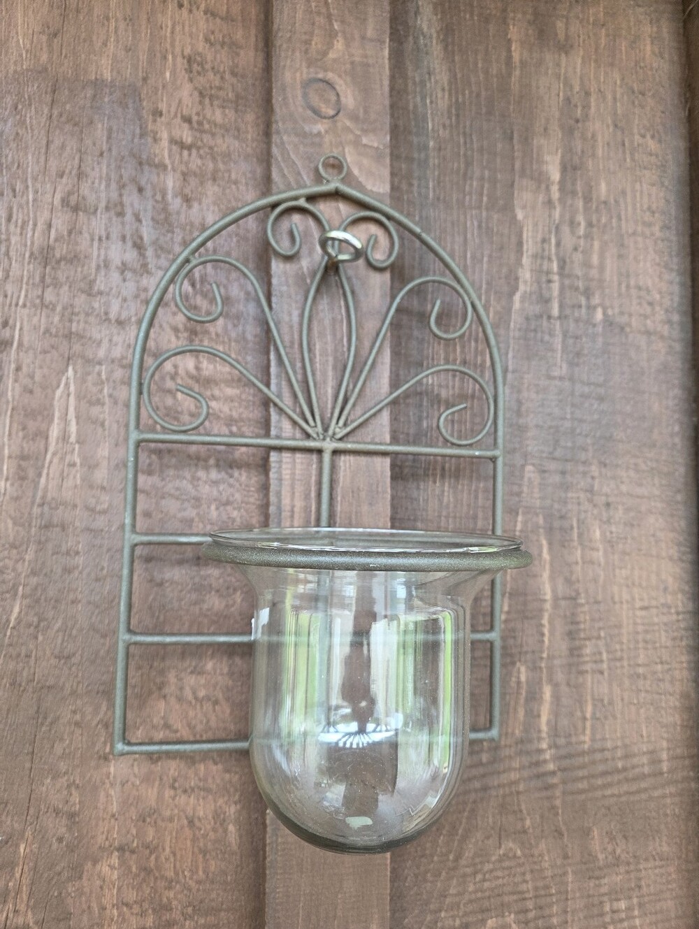 Metal Scroll Wall Sconce Candle Or Plant Holder